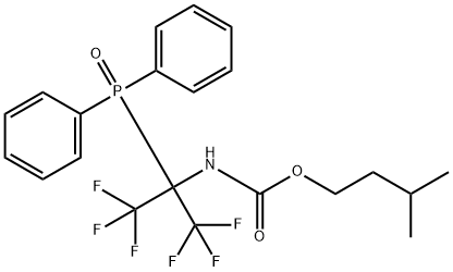 3-methylbutyl N-(2-diphenylphosphoryl-1,1,1,3,3,3-hexafluoro-propan-2- yl)carbamate Struktur