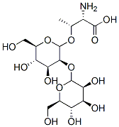 O-(2-O-mannopyranosyl-mannopyranosyl)threonine Struktur