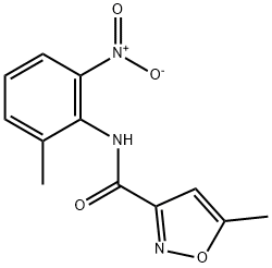 5-methyl-N-(2-methyl-6-nitro-phenyl)oxazole-3-carboxamide Struktur