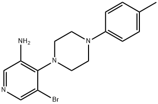 5-Bromo-4-[4-(4-methylphenyl)-1-piperazinyl]-3-pyridinamine Struktur