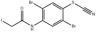 2,5-Dibromo-4-(2-iodoacetylamino)phenyl thiocyanate Struktur