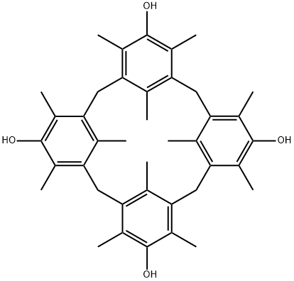 3,5,7,10,12,14,17,19,21,24,26,28-DODECAMETHYL[1.1.1.1!METHACYCLOPHANE-4,11,18,25-OH, CONTNS. CA 4 MOLE DMF OF CRYST. Struktur