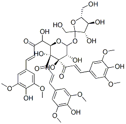 (3,4-disinapoyl)fructofuranosyl-(6-sinapoyl)glucopyranoside Struktur