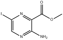 3-AMINO-6-IODOPYRAZINE-2-CARBOXYLIC ACID METHYL ESTER Struktur