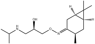 4-(2-hydroxy-3-(N-isopropylamino)propoxyimino)carane Struktur