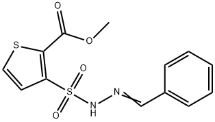 methyl 3-[(benzylideneamino)sulfamoyl]thiophene-2-carboxylate Struktur