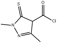 1H-Pyrazole-4-carbonylchloride,4,5-dihydro-1,3-dimethyl-5-thioxo-(9CI) Struktur