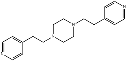 1,4-Bis[2-(4-pyridyl)ethyl]piperazine Struktur