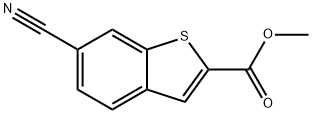 6-CYANO-BENZO[B]THIOPHENE-2-CARBOXYLIC ACID METHYL ESTER Struktur