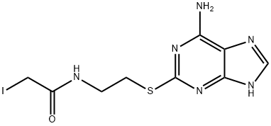 2-(N-iodoacetylaminoethyl)thioadenine Struktur