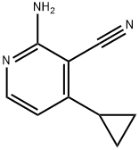 3-Pyridinecarbonitrile,  2-amino-4-cyclopropyl- Struktur