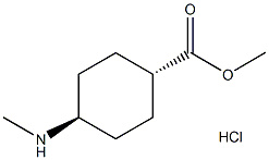 trans-Methyl 4-(methylamino)cyclohexanecarboxylate hydrochloride Struktur