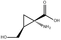 Cyclopropanecarboxylic acid, 1-amino-2-(hydroxymethyl)-, cis- (9CI) Struktur