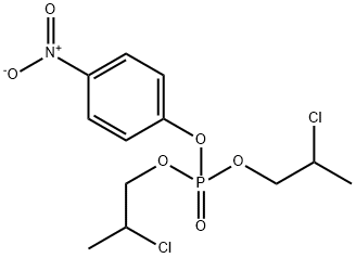 Phosphoric acid bis(2-chloropropyl)4-nitrophenyl ester Struktur