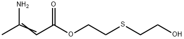 3-Amino-2-butenoic acid 2-(2-hydroxyethylthio)ethyl ester Struktur