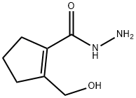 1-Cyclopentene-1-carboxylic  acid,  2-(hydroxymethyl)-,  hydrazide Struktur