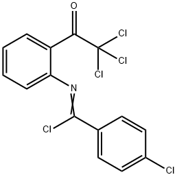 Benzenecarboximidoyl  chloride,  4-chloro-N-[2-(trichloroacetyl)phenyl]-  (9CI) Struktur