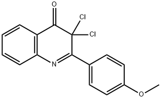 4(3H)-Quinolinone,  3,3-dichloro-2-(4-methoxyphenyl)- Struktur