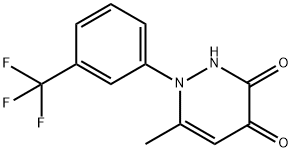 3,4-Pyridazinedione, 1,2-dihydro-6-methyl-1-(3-(trifluoromethyl)phenyl )- Struktur