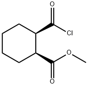 Cyclohexanecarboxylic acid, 2-(chlorocarbonyl)-, methyl ester, (1S-cis)- (9CI) Struktur