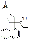 N,N-Dimethyl-4-ethyl-5-imino-4-(1-naphtyl)-1-heptanamine Struktur