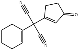 Propanedinitrile, 2-(1-cyclohexen-1-yl)-2-(1-cyclopenten-3-one-1-yl)- Struktur