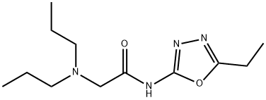 2-(dipropylamino)-N-(5-ethyl-1,3,4-oxadiazol-2-yl)acetamide Struktur