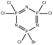 2-Bromo-2,4,4,6,6-pentachloro-2,2,4,4,6,6-hexahydro-1,3,5,2,4,6-triazatriphosphorine Struktur