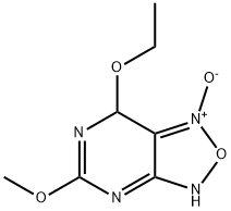 [1,2,5]Oxadiazolo[3,4-d]pyrimidine,7-ethoxy-6,7-dihydro-5-methoxy-,1-oxide(9CI) Struktur