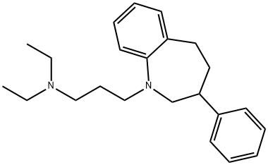 1-[3-(Diethylamino)propyl]-3-phenyl-2,3,4,5-tetrahydro-1H-1-benzazepine Struktur