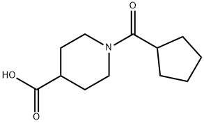 1-(CYCLOPENTYLCARBONYL)PIPERIDINE-4-CARBOXYLIC ACID Struktur