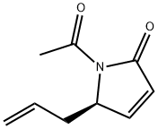 2H-Pyrrol-2-one, 1-acetyl-1,5-dihydro-5-(2-propenyl)-, (R)- (9CI) Struktur