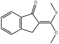 (Z)-2,3-dihydro-2-[methoxy(methylthio)methylene]-1H-Inden-1-one Struktur