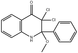 4(1H)-Quinolinone,  3,3-dichloro-2,3-dihydro-2-methoxy-2-phenyl- Struktur