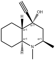 4-Quinolinol, 4-ethynyldecahydro-1,2-dimethyl-, (2alpha,4beta,4aalpha, 8abeta)- Struktur