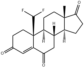 19,19-difluoroandrost-4-ene-3,6,17-trione Struktur