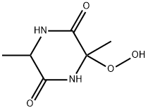 2,5-Piperazinedione,6-hydroperoxy-3,6-dimethyl-(9CI) Struktur