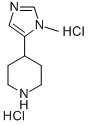 4-(1-Methyl-1H-imidazol-5-yl)piperidine dihydrochloride Struktur