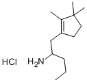 1-Cyclopentene-1-ethanamine, alpha-propyl-2,3,3-trimethyl-, hydrochlor ide Struktur