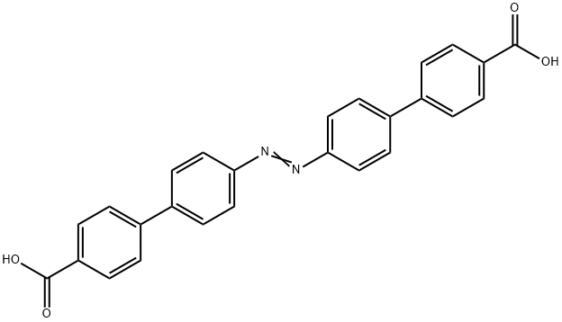 4',4'''-azobis[[1,1'-biphenyl]-4-carboxylic] acid Struktur