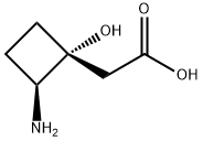 Cyclobutaneacetic acid, 2-amino-1-hydroxy-, cis- (9CI) Struktur