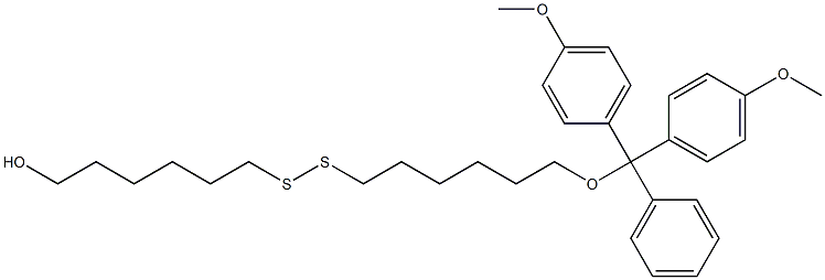 [O6-(DIMETHOXYTRITYL)HEXYL][6'-HYDROXYHEXYL]DISULFIDE Struktur