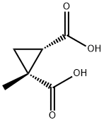 1,2-Cyclopropanedicarboxylicacid,1-methyl-,(1R-cis)-(9CI) Struktur