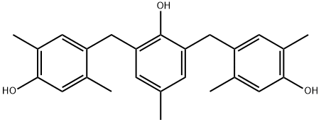 2,6-Bis[(4-hydroxy-2,5-dimethylphenyl)methyl]-4-methyl phenol Struktur