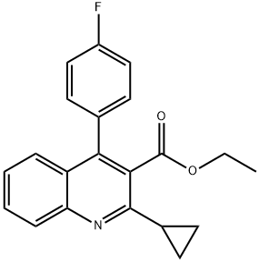 Ethyl 2-cyclopropyl-4-(4-fluorophenyl)-quinolyl-3-carboxylate Structure