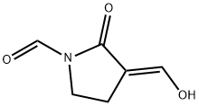 1-Pyrrolidinecarboxaldehyde, 3-(hydroxymethylene)-2-oxo-, (E)- (9CI) Struktur