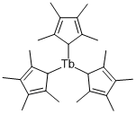 TRIS(TETRAMETHYLCYCLOPENTADIENYL)TERBIU& Struktur