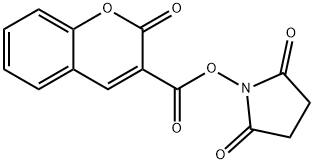 (2,5-Dioxopyrrolidin-1-yl) 2-oxochromene-3-carboxylate Struktur