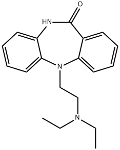 5-[2-(Diethylamino)ethyl]-5,10-dihydro-11H-dibenzo[b,e][1,4]diazepin-11-one Struktur