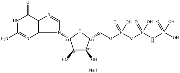 5'-GUANYLYLIMIDODIPHOSPHATE TRISODIUM Struktur